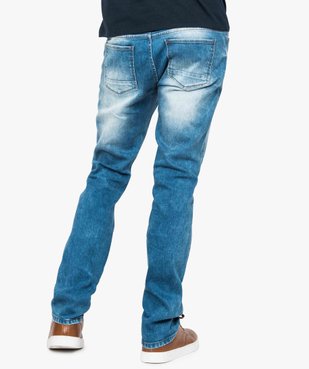 Jean homme straight stretch 5 poches vue3 - GEMO (HOMME) - GEMO