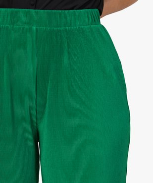 Pantalon femme grande taille en maille plissée longueur 7/8ème vue2 - GEMO (G TAILLE) - GEMO