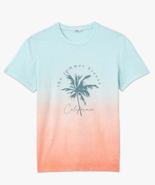 Tee-shirt homme avec motif palmier coloris tie and dye vue4 - GEMO (HOMME) - GEMO