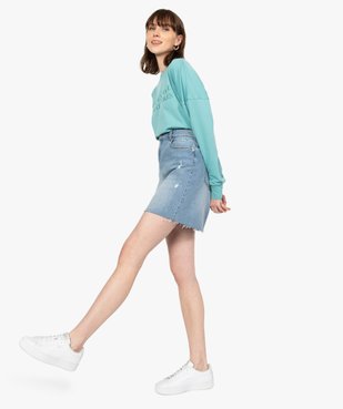 Sweat femme non molletonné avec message vue5 - GEMO(FEMME PAP) - GEMO