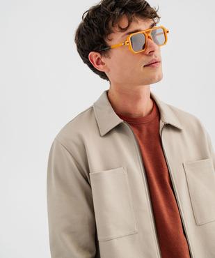 Surchemise zippée en maille extensible homme vue2 - GEMO (HOMME) - GEMO