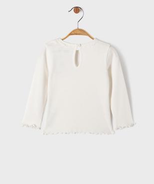 Tee-shirt manches longues avec finitions froncées bébé fille vue4 - GEMO 4G BEBE - GEMO