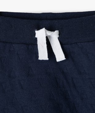 Pantalon bébé garçon en maille effet matelassé vue2 - GEMO(BB COUCHE) - GEMO