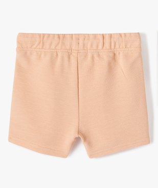 Short bébé en maille côtelée à taille élastiquée vue3 - GEMO(BEBE DEBT) - GEMO