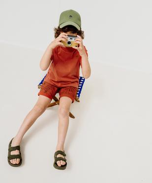 Bermuda en twill de coton imprimé tropical garçon vue5 - GEMO (ENFANT) - GEMO