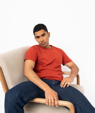 Tee-shirt à manches courtes et col rond homme vue5 - GEMO 4G HOMME - GEMO