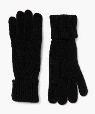 Gants en maille pailletée femme vue1 - GEMO (ACCESS) - GEMO