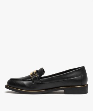 Mocassins femme à talon plat unis détails métal vue3 - GEMO (CASUAL) - GEMO