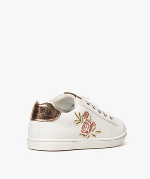 Baskets fille avec motif rose brodé et lacets rubans vue4 - GEMO (ENFANT) - GEMO