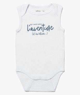Body bébé garçon sans manches assortis à motifs (lot de 3) vue2 - GEMO C4G BEBE - GEMO