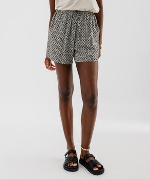 Short ample imprimé en viscose fluide femme vue1 - GEMO 4G FEMME - GEMO