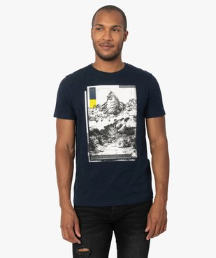 Tee-shirt homme avec motif montagne vue1 - GEMO (HOMME) - GEMO