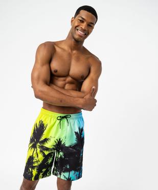 Short de surf imprimé palmiers homme vue1 - GEMO 4G HOMME - GEMO