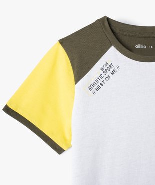 Tee-shirt manches courtes sportswear vue2 - GEMO (ENFANT) - GEMO