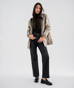 Imperméable réversible et déperlant à capuche femme vue4 - GEMO 4G FEMME - GEMO