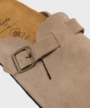 Sabot dessus cuir avec bride ajustable homme - Tanéo vue6 - TANEO GEMO FOR GOOD - GEMO