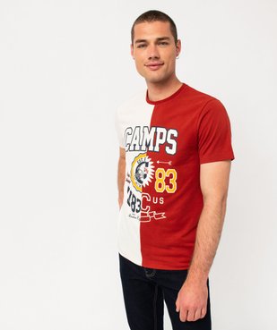  Tee-shirt manches courtes bicolore homme - Camps United vue2 - CAMPS UNITED - GEMO
