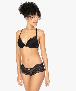 Soutien-gorge en dentelle avec dos fantaisie vue5 - GEMO(HOMWR FEM) - GEMO