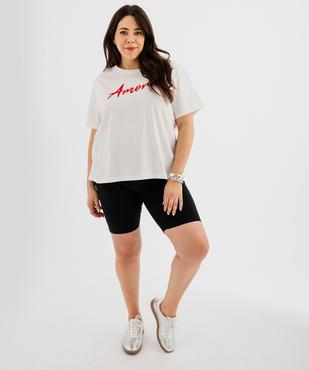 Tee-shirt manches courtes avec motif femme grande taille vue4 - GEMO 4G GT - GEMO