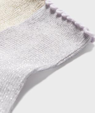 Chaussettes tige basse pailleté à finition roulottée femme (lot de 2 paires) vue2 - GEMO(HOMWR FEM) - GEMO