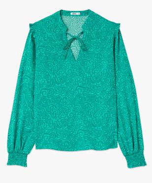 Blouse imprimée à manches longues avec détails froncés femme vue4 - GEMO(FEMME PAP) - GEMO