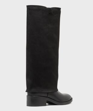 Bottes cavalières 2-en-1 avec guêtres en suédine amovibles femme vue4 - FOLLOW ME - GEMO
