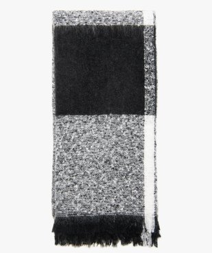 Écharpe fille oversize à carreaux en maille duveteuse vue1 - GEMO (JUNIOR) - GEMO
