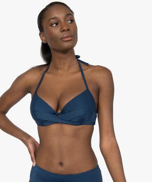 Haut de maillot de bain forme corbeille effet drapé vue1 - GEMO (PLAGE) - GEMO