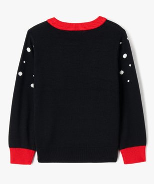 Pull de Noël avec motif lutin fille vue3 - GEMO (ENFANT) - GEMO