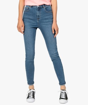 Jean femme en stretch coupe Skinny taille haute vue1 - GEMO(FEMME PAP) - GEMO