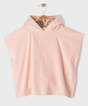 Cape de bain à capuche bébé fille motif chaton vue2 - GEMO 4G BEBE - GEMO