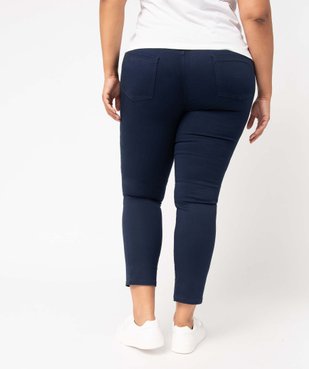 Pantalon femme grande taille coupe slim en toile extensible vue3 - GEMO (G TAILLE) - GEMO