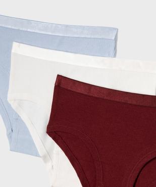 Shorties en coton biologique avec ceinture satinée fille (lot de 3) vue2 - GEMO 4G FILLE - GEMO