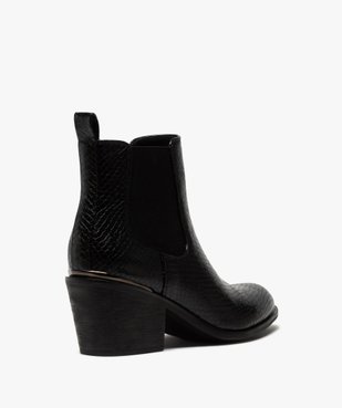 Boots femme à talon style chelsea unis vue4 - GEMO(URBAIN) - GEMO