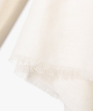Foulard femme uni et léger en polyester recyclé vue2 - GEMO 4G FEMME - GEMO
