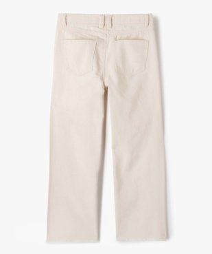 Jean fille ample taille haute avec finitions franges vue4 - GEMO (JUNIOR) - GEMO