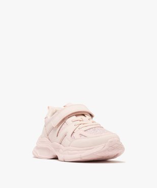 Baskets basses dad shoes à paillettes fille vue2 - LOVELY WINGS - GEMO