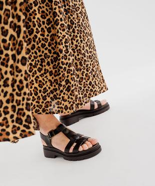 Sandales look spartiates à épaisse semelle crantée femme vue7 - 5 MILES - GEMO