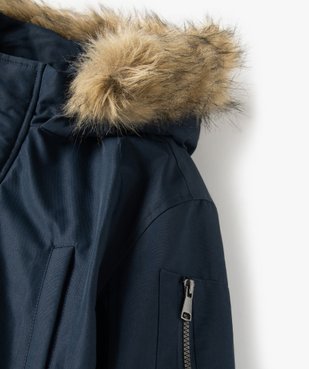 Blouson garçon matelassé avec doublure sherpa et capuche fantaisie vue2 - GEMO 4G GARCON - GEMO
