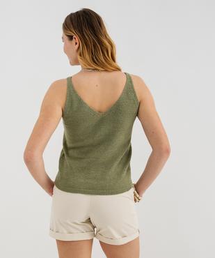 Pull d'été à bretelles avec double décolleté en V femme vue3 - GEMO(FEMME PAP) - GEMO