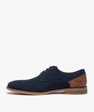 Derbies homme dessus textile uni vue3 - GEMO(URBAIN) - GEMO