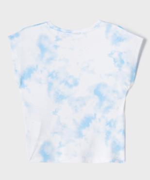 Tee-shirt manches courtes loose tie-and-dye imprimé fille - La Reine des Neiges vue3 - REINE DES NEIGE - GEMO