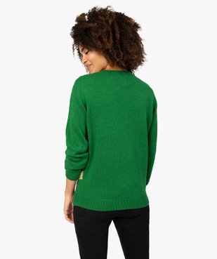 Pull de Noël femme à motifs guirlandes et boules décoratives vue3 - GEMO(FEMME PAP) - GEMO