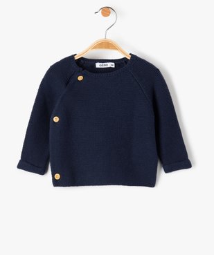 Gilet brassière bébé en maille fantaisie coloris uni vue1 - GEMO(BB COUCHE) - GEMO