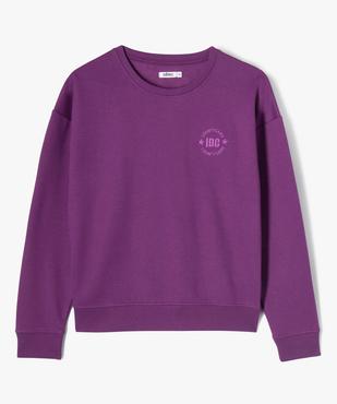 Sweat molletonné avec  broderie poitrine fille vue2 - GEMO (JUNIOR) - GEMO