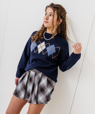 Pull oversize avec motif sur le buste fille vue5 - GEMO (JUNIOR) - GEMO