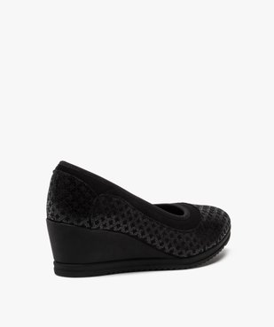 Escarpins femme confort à talon compensé dessus fantaisie vue4 - GEMO(URBAIN) - GEMO