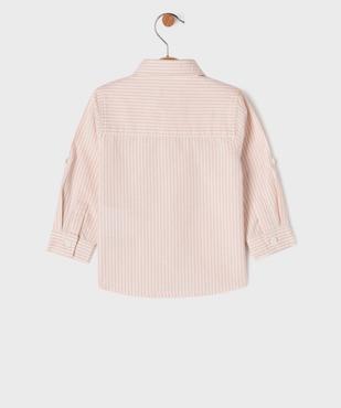 Chemise rayée en coton bébé garçon vue3 - GEMO 4G BEBE - GEMO