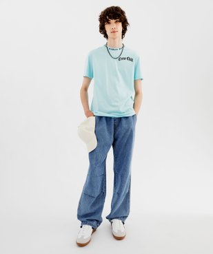 Jean baggy large en denim léger à taille élastiquée homme vue1 - GEMO (HOMME) - GEMO