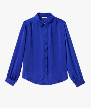 Chemise en satin à manches longues femme vue4 - GEMO 4G FEMME - GEMO